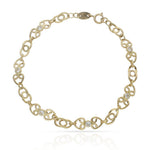 PULSERA ORO 18KL TROQUELADA CIRCONITAS - Peso: 3.00 gr 