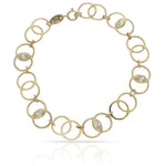 PULSERA ORO 18KL TROQUELADA CIRCONITAS - Peso: 3.10 gr 