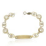 PULSERA ORO 18KL TROQUELADA CIRCONITAS - Peso: 3.25 gr 