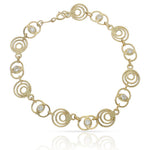 PULSERA ORO 18KL TROQUELADA CIRCONITAS - Peso: 3.40 gr 