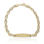 PULSERA ORO 18KL TROQUELADA CIRCONITAS - Peso: 5.85 gr 