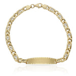 PULSERA ORO 18KL TROQUELADA CIRCONITAS - Peso: 6.40 gr 