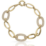PULSERA ORO 18KL TROQUELADA CIRCONITAS - Peso: 9.80 gr 