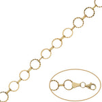 PULSERA ORO 18KL TROQUELADA CIRCULOS - Peso: 3.85 gr 