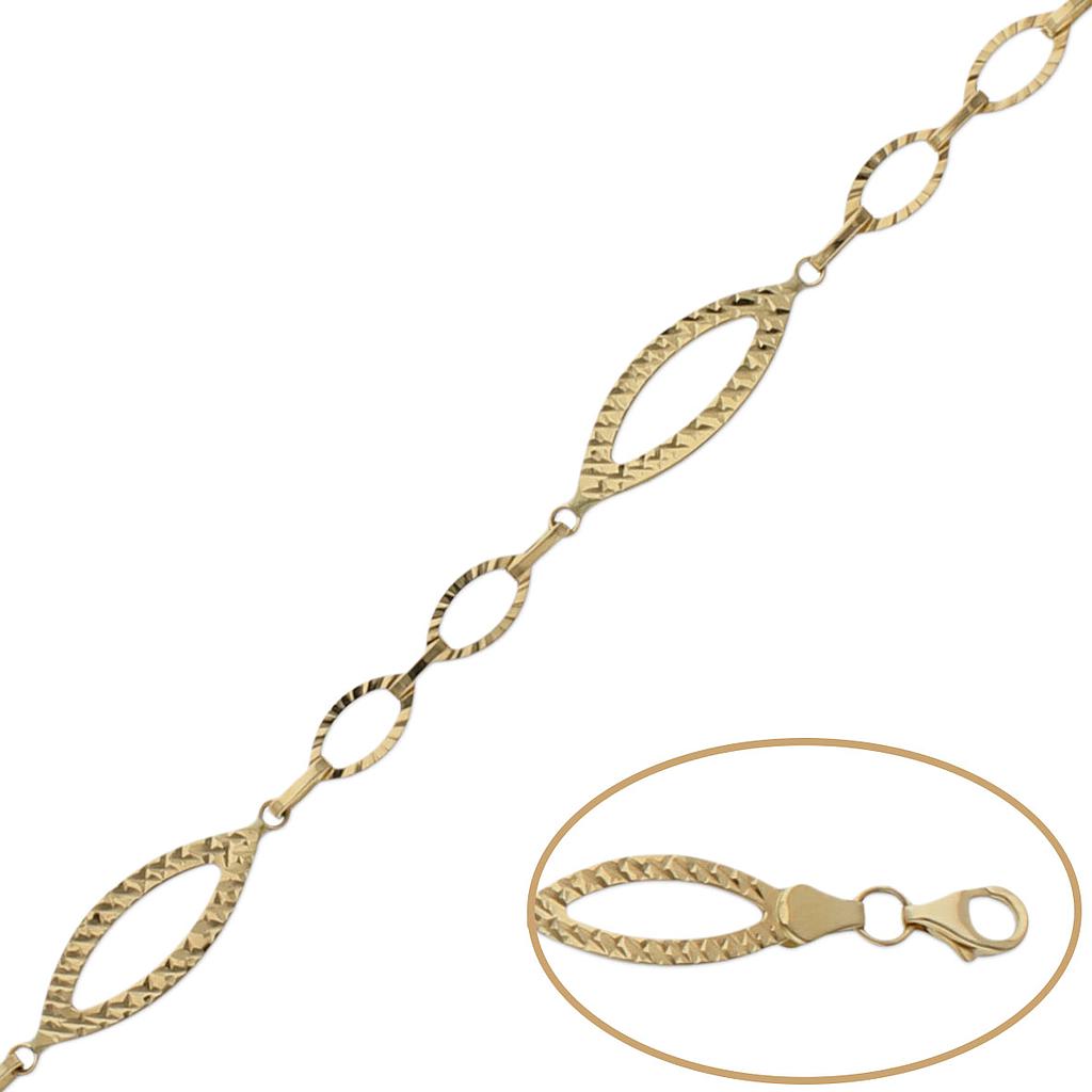 PULSERA ORO 18KL TROQUELADA - Peso: 5.15 gr 