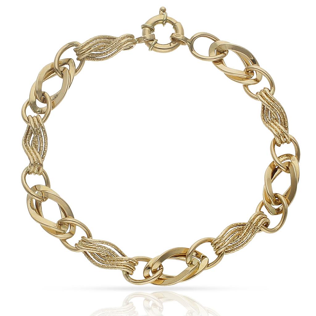 PULSERA ORO 18KL TROQUELADA - Peso: 6.75 gr 