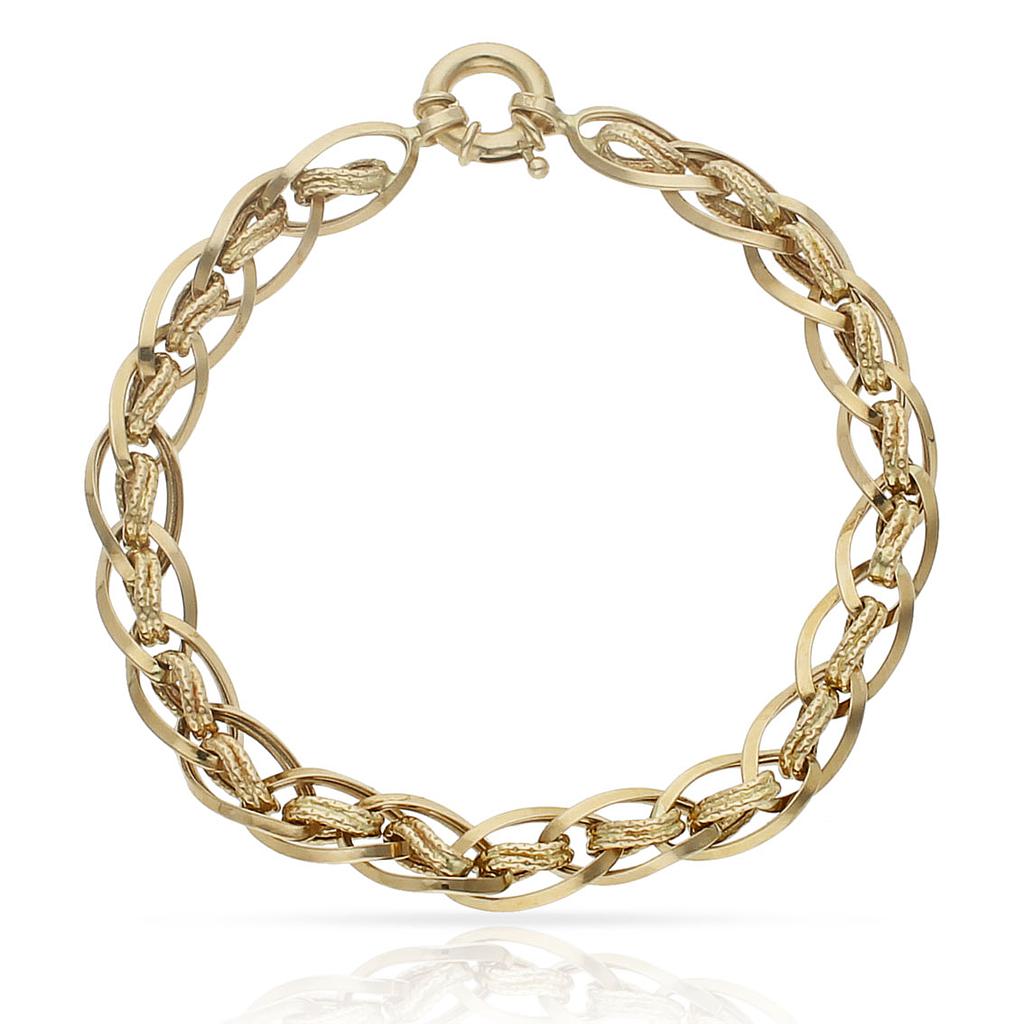 PULSERA ORO 18KL TROQUELADA - Peso: 7.30 gr 