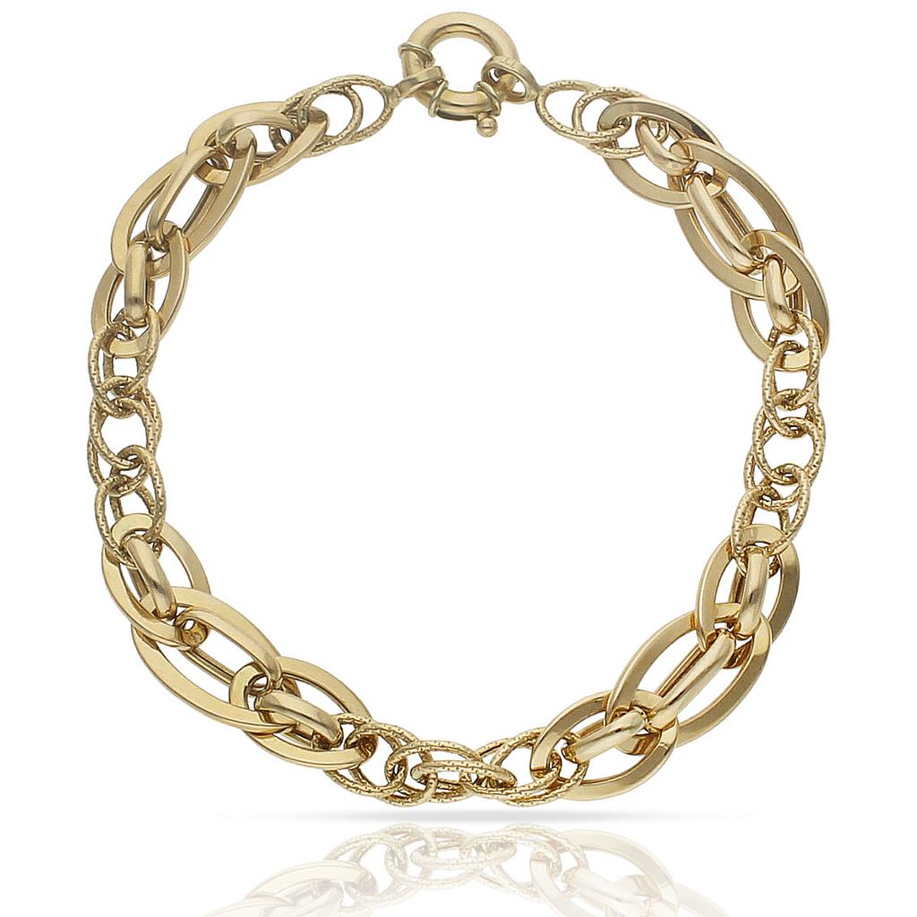 PULSERA ORO 18KL TROQUELADA - Peso: 7.40 gr 