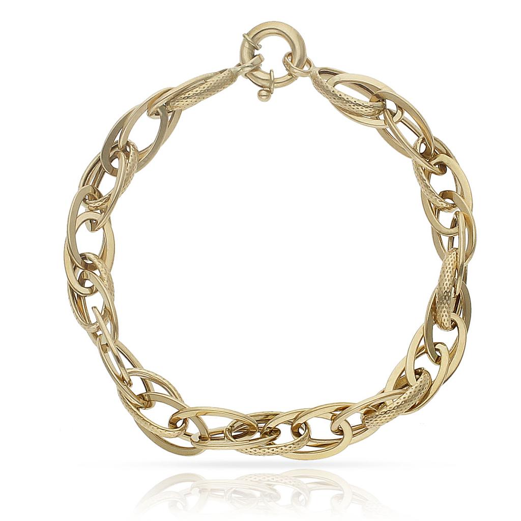 PULSERA ORO 18KL TROQUELADA - Peso: 7.55 gr 