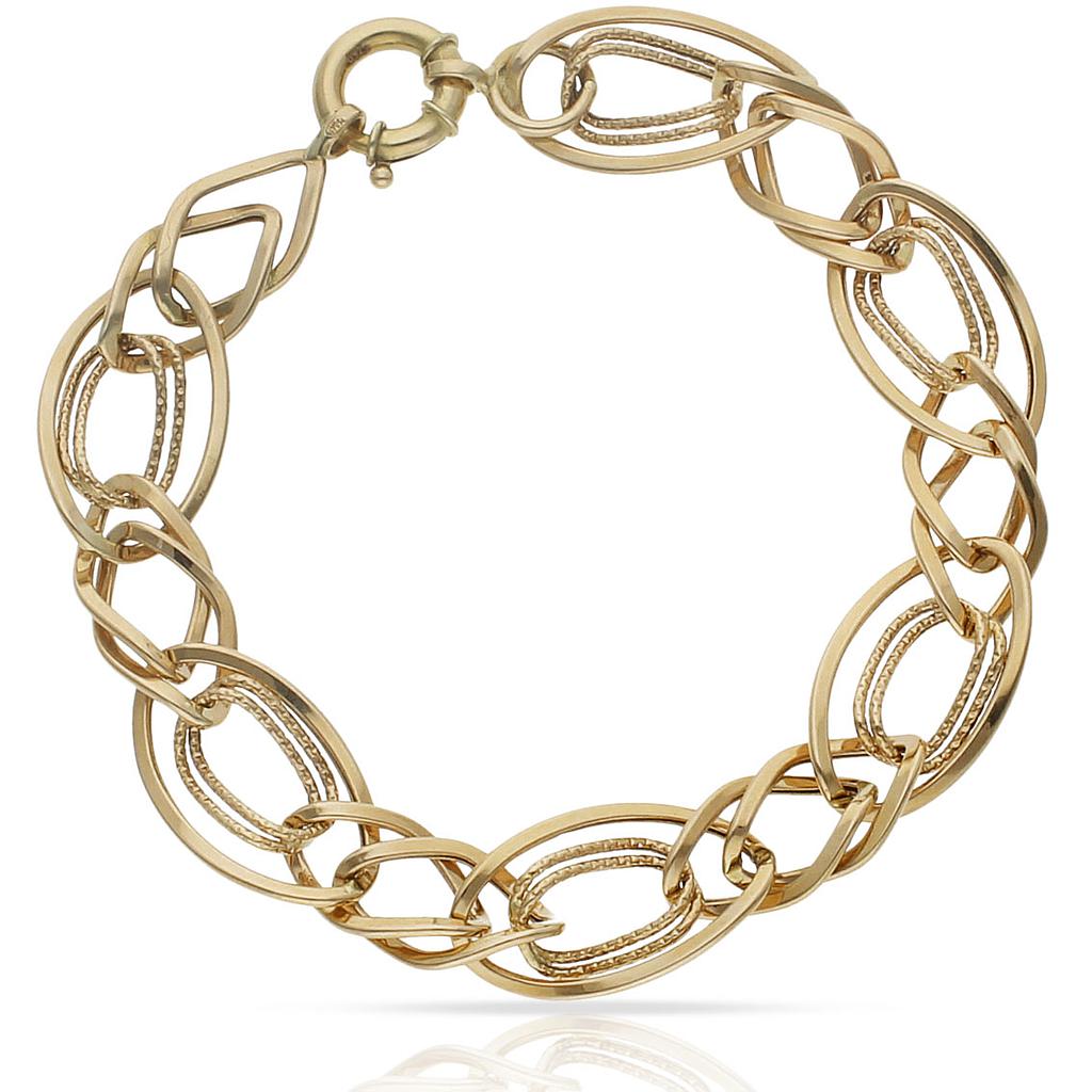 PULSERA ORO 18KL TROQUELADA - Peso: 8.30 gr 