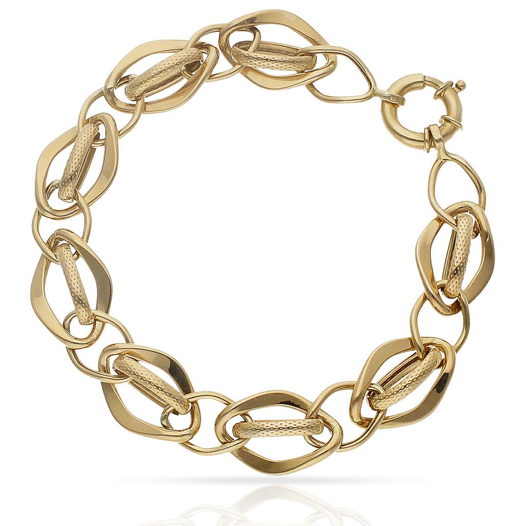 PULSERA ORO 18KL TROQUELADA - Peso: 8.75 gr 