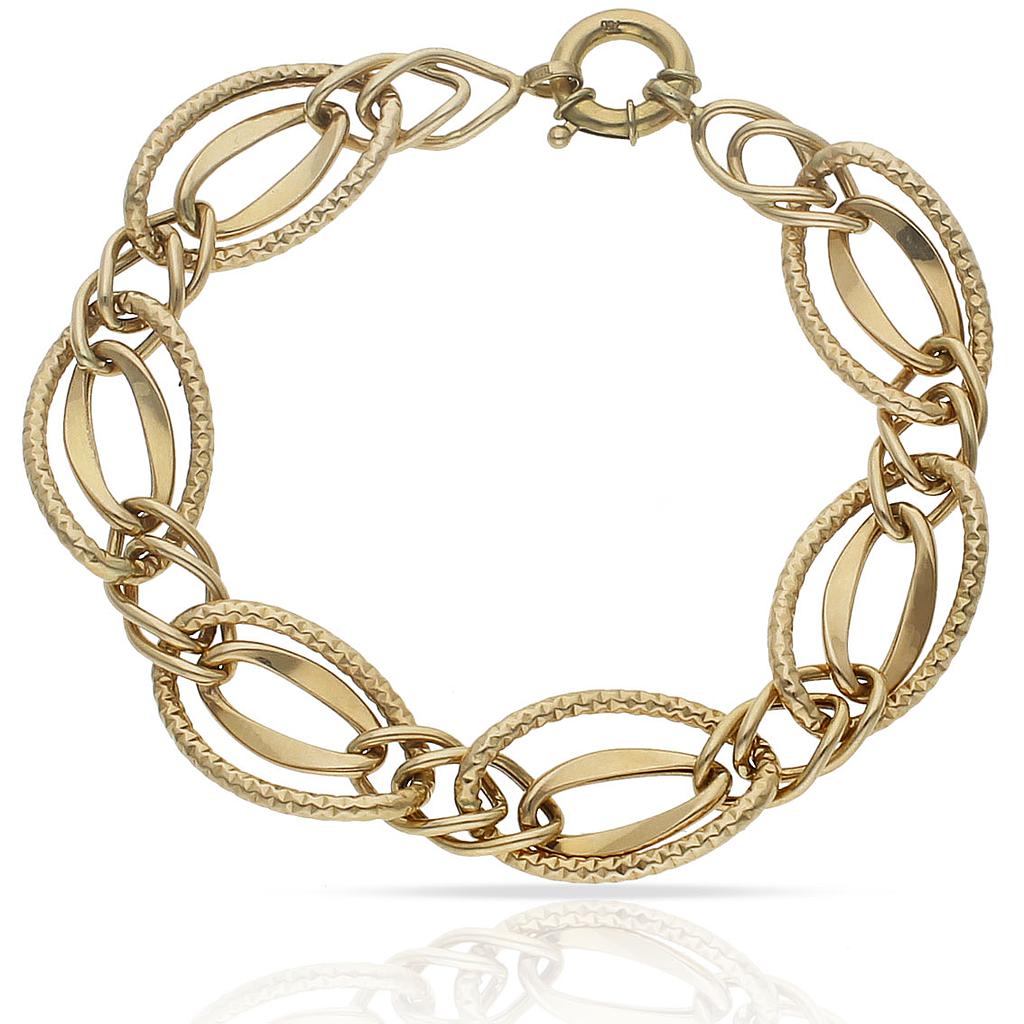 PULSERA ORO 18KL TROQUELADA - Peso: 9.05 gr 