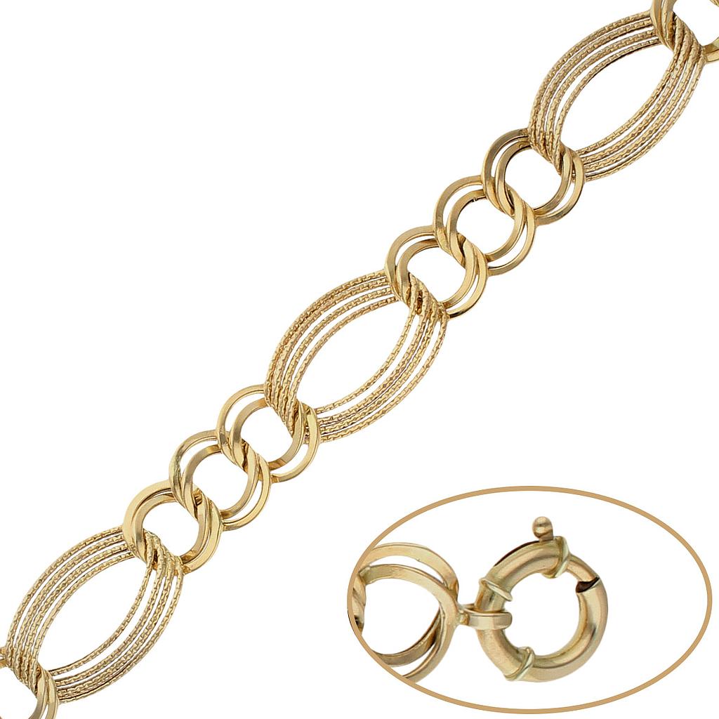 PULSERA ORO 18KL TROQUELADA - Peso: 9.50 gr 