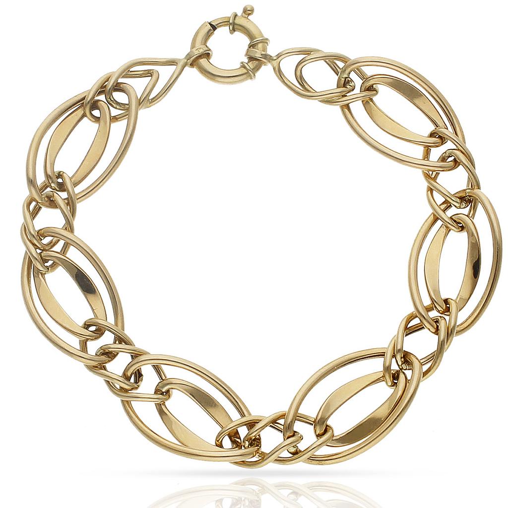 PULSERA ORO 18KL TROQUELADA - Peso: 9.60 gr 