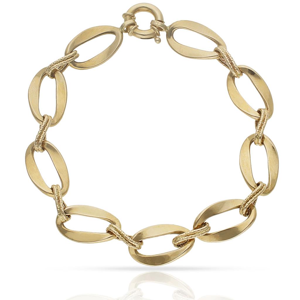 PULSERA ORO 18KL TROQUELADAS - Peso: 7.55 gr 