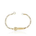 PULSERA ORO 18KL VIRGEN NIÑA CIRCONITA - Peso: 1.65 gr 