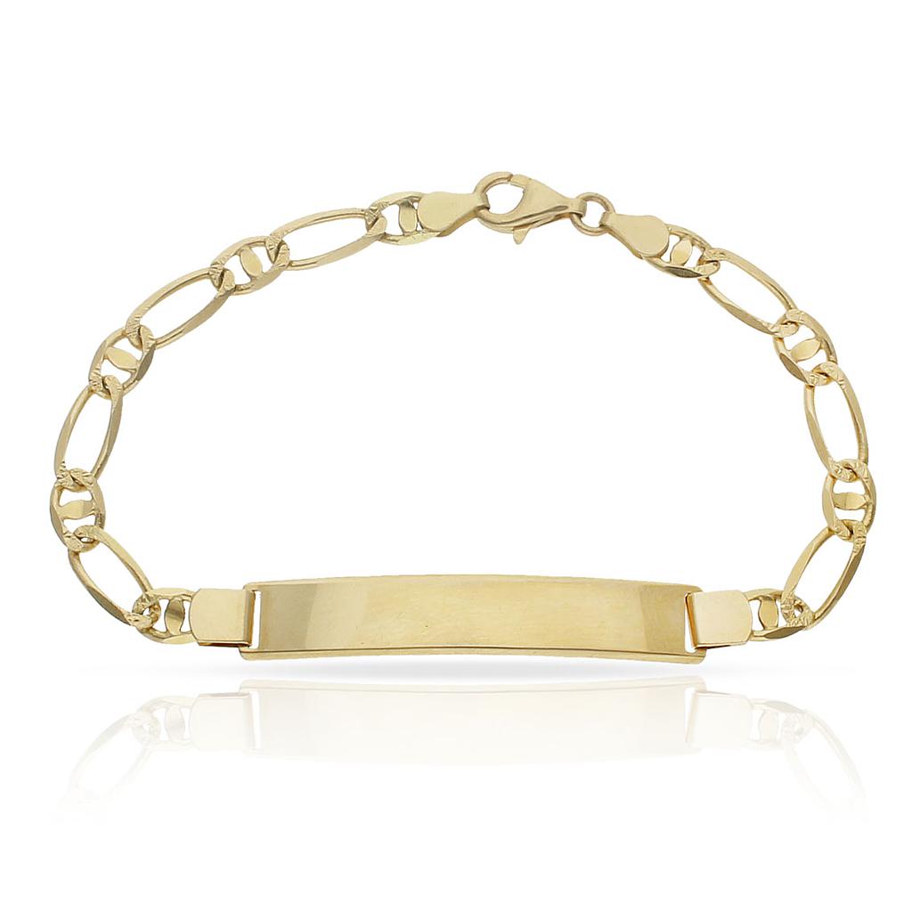 PULSERA ORO 19KL FUNDIDA PLACA - Peso: 9.60 gr 