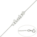PULSERA ORO BLANCO 18KL ABUELA + CORAZON