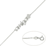 PULSERA ORO BLANCO 18KL AMIGA + CORAZON