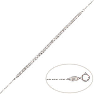 PULSERA ORO BLANCO 18KL BOLAS TALLADAS - Peso: 2.80 gr 