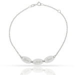 PULSERA ORO BLANCO 18KL CHAPAS OVALADAS