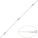 PULSERA ORO BLANCO 18KL CHATONES - 3.50MM