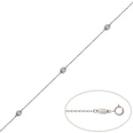 PULSERA ORO BLANCO 18KL CHATONES - 3MM