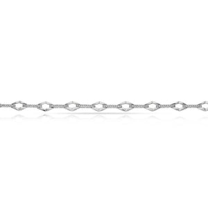 PULSERA ORO BLANCO 18KL CIRCONITAS - Peso: 6.20 gr 