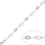 PULSERA ORO BLANCO 18KL CIRCONITAS - Peso: 6.35 gr 