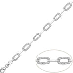 PULSERA ORO BLANCO 18KL CIRCONITAS - Peso: 6.90 gr 
