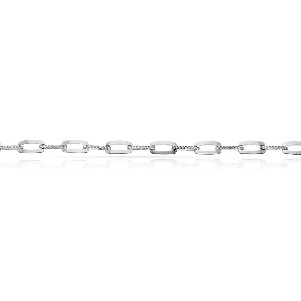 PULSERA ORO BLANCO  18KL CIRCONITAS - Peso: 7.40 gr 