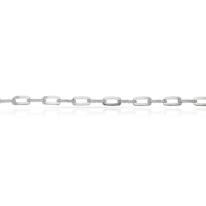 PULSERA ORO BLANCO  18KL CIRCONITAS - Peso: 7.40 gr 
