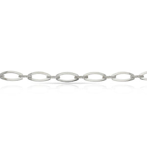 PULSERA ORO BLANCO 18KL CIRCONITAS - Peso: 7.45 gr 