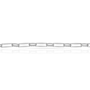 PULSERA ORO BLANCO 18KL CIRCONITAS - Peso: 9.10 gr 