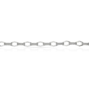 PULSERA ORO BLANCO 18KL CIRCONITAS - Peso: 9.20 gr 