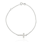 PULSERA ORO BLANCO 18KL CRUZ