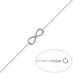 PULSERA ORO BLANCO 18KL INFINITO CIRCONITA