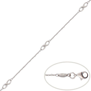 PULSERA ORO BLANCO 18KL INFINITOS