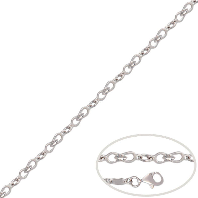 PULSERA ORO BLANCO 18KL INFINITOS - Peso: 2.75 gr 