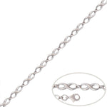 PULSERA ORO BLANCO 18KL INFINITOS - Peso: 3.45 gr 