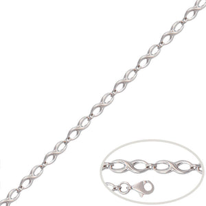 PULSERA ORO BLANCO 18KL INFINITOS - Peso: 3.45 gr 