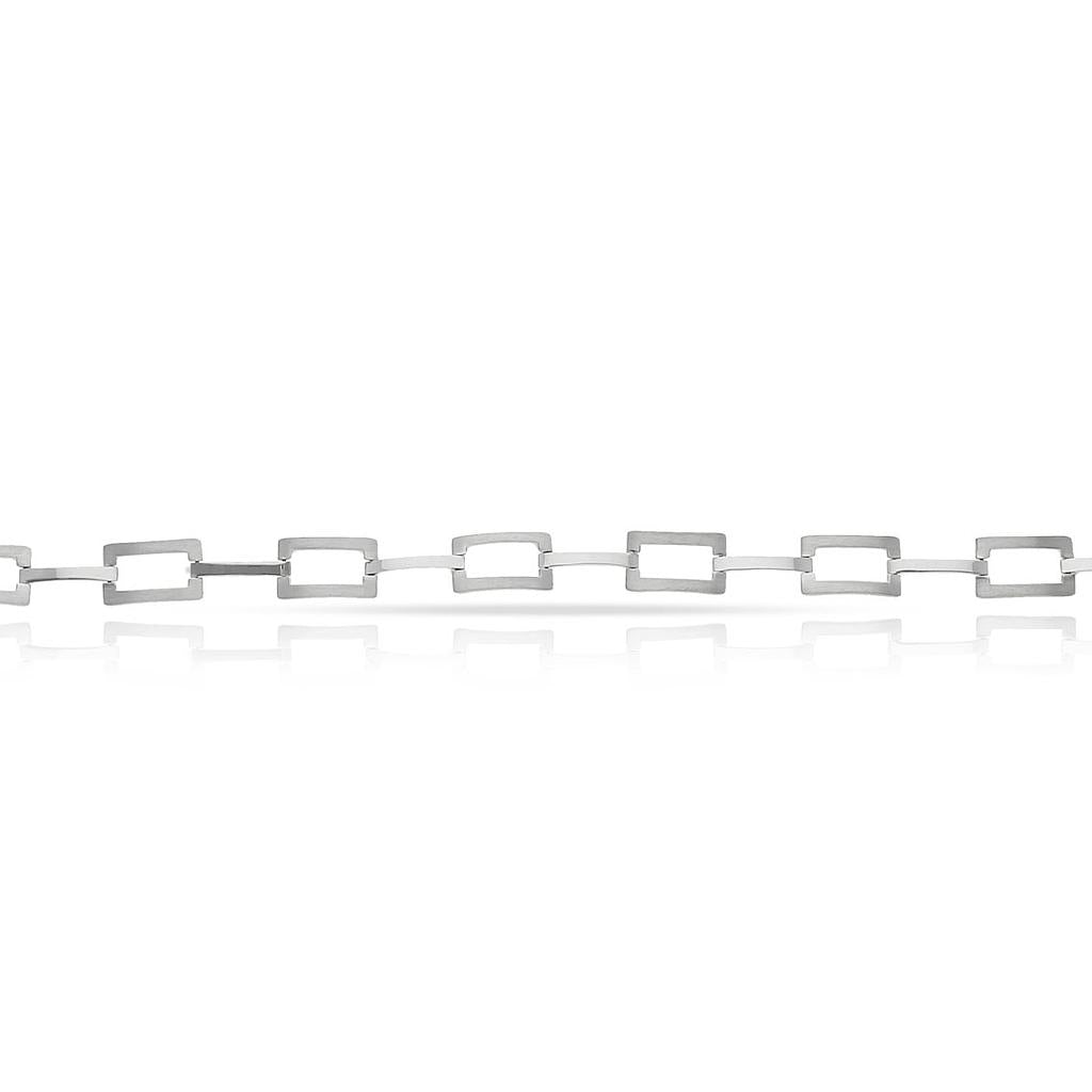 PULSERA ORO BLANCO 18KL - Longitud - Peso: 20.5cm-6.40 gr 