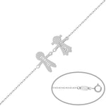 PULSERA ORO BLANCO 18KL NIÑOS NOMBRES - Niños: 5 Niños 