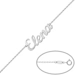 PULSERA ORO BLANCO 18KL NOMBRE MEDIANO - Nombres: 5 Letras 