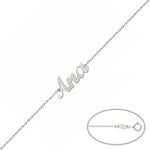 PULSERA ORO BLANCO 18KL NOMBRE PEQUEÑO - Nombres: 9 Letras 