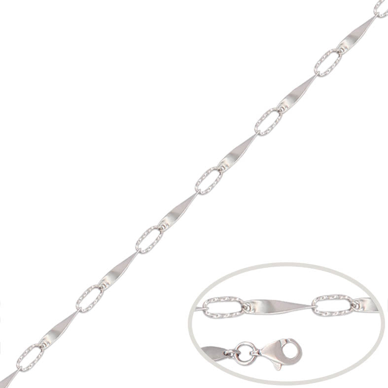 PULSERA ORO BLANCO 18KL  - Peso: 1.80 gr 