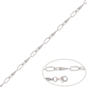 PULSERA ORO BLANCO 18KL  - Peso: 1.80 gr 