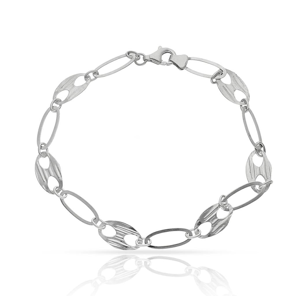 PULSERA ORO BLANCO 18KL - Peso: 3.35 gr 
