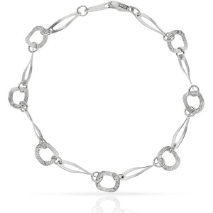 PULSERA ORO BLANCO 18KL - Peso: 3.55 gr 