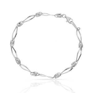 PULSERA ORO BLANCO 18KL - Peso: 3.55 gr 